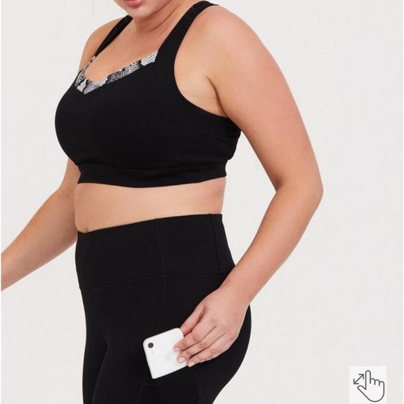 Torrid 3 piece snakeskin print set sports bra legging tank 3/4 - Picture 3 of 11